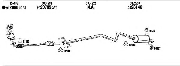 OPT17847 WALKER Exhaust System Exhaust System