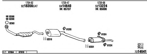 PE20616B WALKER Exhaust System
