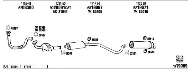 PE30603 WALKER Exhaust System Exhaust System