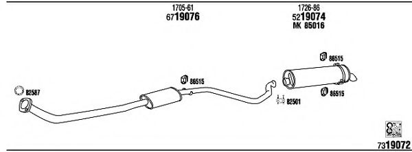 PE30607 WALKER Exhaust System Exhaust System
