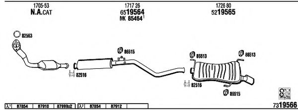 PE30619A WALKER Exhaust System Exhaust System