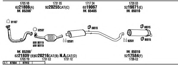 PE30648 WALKER Exhaust System Exhaust System