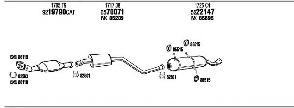 PE30690 WALKER Exhaust System Exhaust System