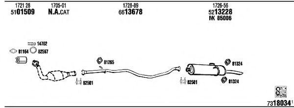 PE40558A WALKER Exhaust System Exhaust System