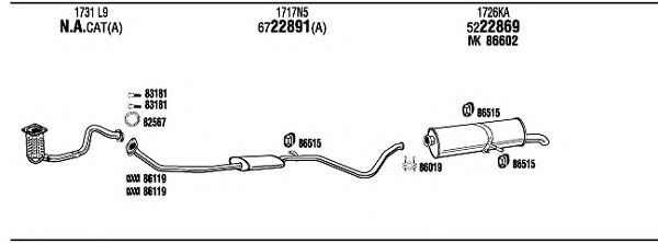PE85049 WALKER Exhaust System Exhaust System