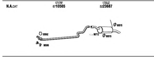 PEH11044A WALKER Exhaust System