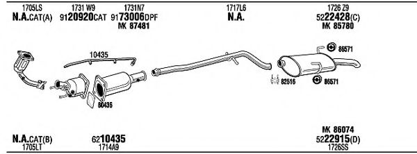 PEH16289CB WALKER Exhaust System Exhaust System