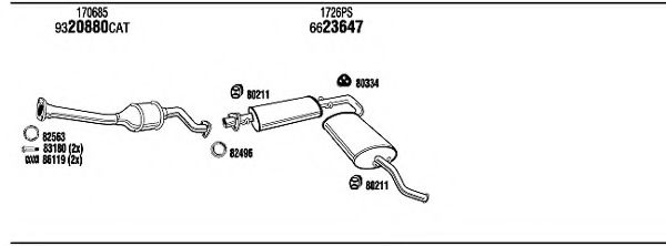 PEH16753A WALKER Exhaust System
