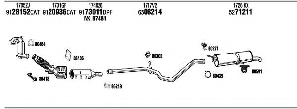 PEH17843B WALKER Exhaust System Exhaust System