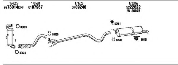 PEH17992BC WALKER Exhaust System