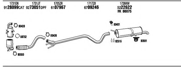 PEH17992BD WALKER Exhaust System Exhaust System