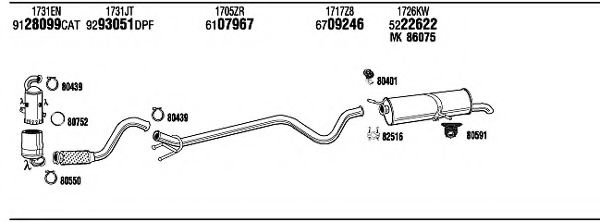 PEH17993BB WALKER Exhaust System Exhaust System
