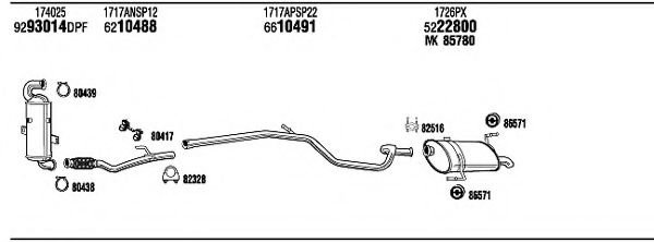 PEH18107BB WALKER Exhaust System Exhaust System