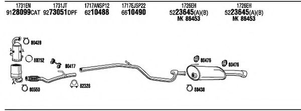 PEH18477BB WALKER Exhaust System