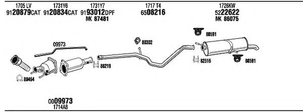 PEH19319A WALKER Exhaust System Exhaust System