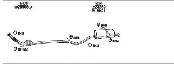 PEP14766B WALKER Exhaust System