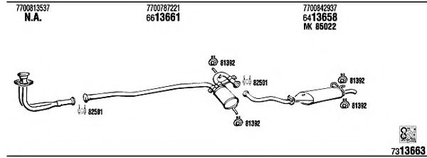 RE19014 WALKER Exhaust System Exhaust System