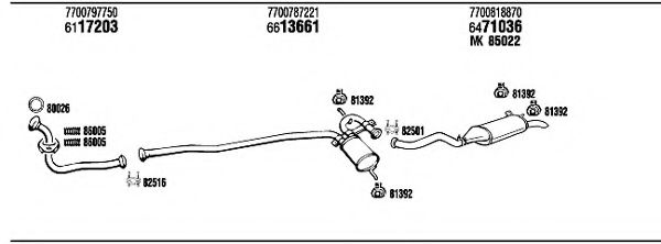 RE19138 WALKER Exhaust System Exhaust System