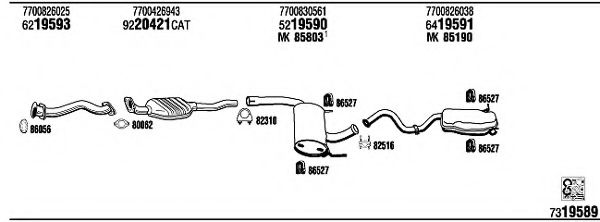 RE19503 WALKER Exhaust System Exhaust System