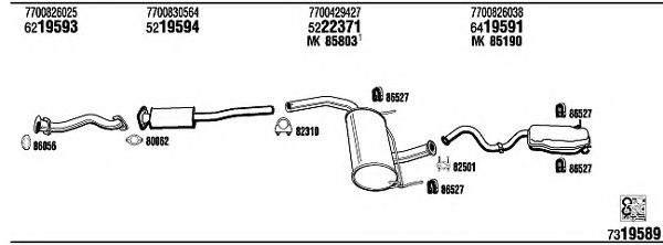 RE19506 WALKER Exhaust System Exhaust System