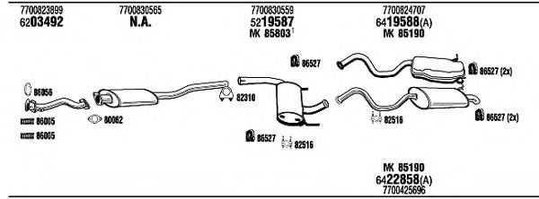 RE19512 WALKER Exhaust System Exhaust System