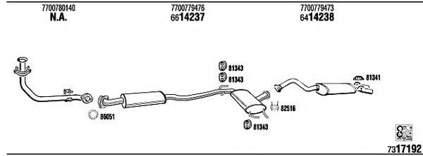 RE72132 WALKER Exhaust System Exhaust System