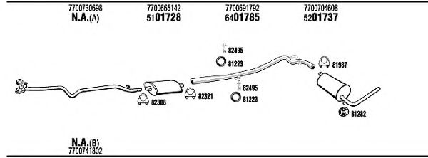 RE94069 WALKER Exhaust System Exhaust System