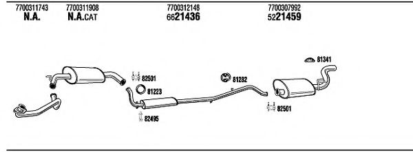 RE94075 WALKER Exhaust System Exhaust System