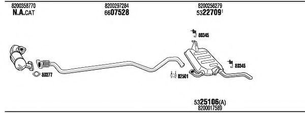 REH15476A WALKER Exhaust System