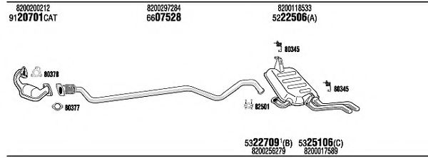 REH15476B WALKER Exhaust System