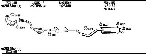 REH15761 WALKER Exhaust System Exhaust System