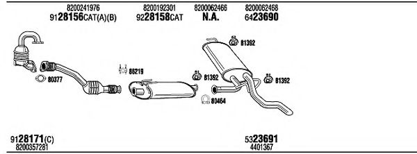 REH16488AB WALKER Exhaust System