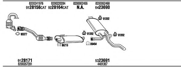 REH16489C WALKER Exhaust System Exhaust System