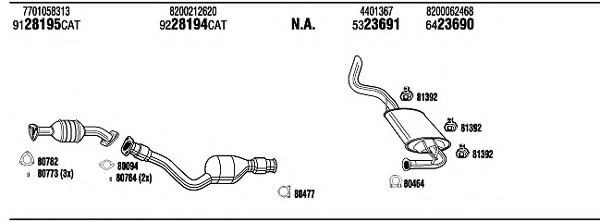 REH17997 WALKER Exhaust System Exhaust System
