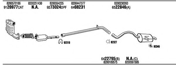 REH18050AB WALKER Exhaust System Exhaust System