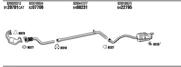 REH18217 WALKER Exhaust System Exhaust System