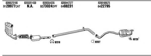 REH18783AB WALKER Exhaust System
