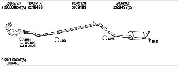 REH23455 WALKER Exhaust System Exhaust System