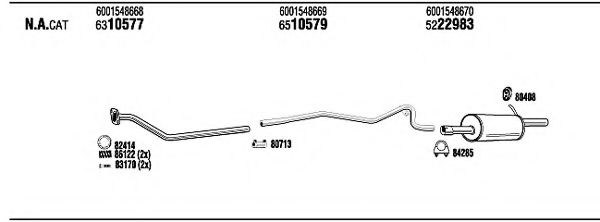 REH25659 WALKER Exhaust System Exhaust System