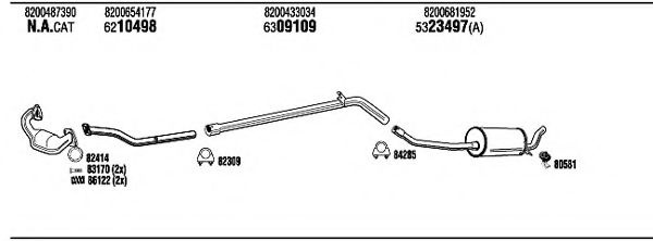 REH30141 WALKER Exhaust System Exhaust System