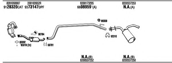 REK19864BB WALKER Exhaust System