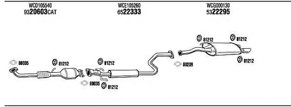 RV45006 WALKER Exhaust System