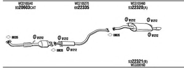 RV45009 WALKER Exhaust System