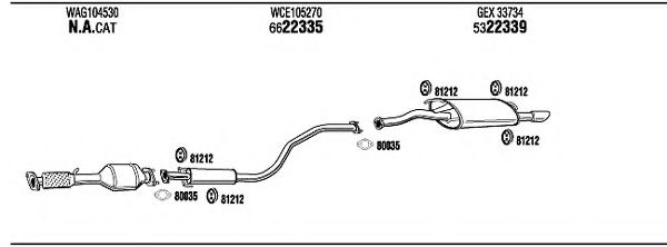RV45015 WALKER Exhaust System