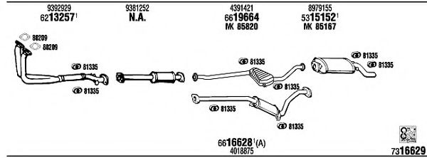 SA30179 WALKER Exhaust System Exhaust System
