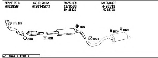 SE20038 WALKER Exhaust System Exhaust System