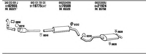 SE20067 WALKER Exhaust System Exhaust System