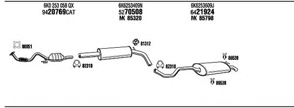 SE20107 WALKER Exhaust System Exhaust System