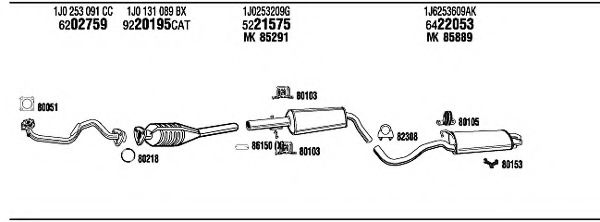 SE25009 WALKER Exhaust System Exhaust System