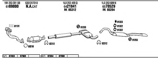 SE50029 WALKER Exhaust System Exhaust System